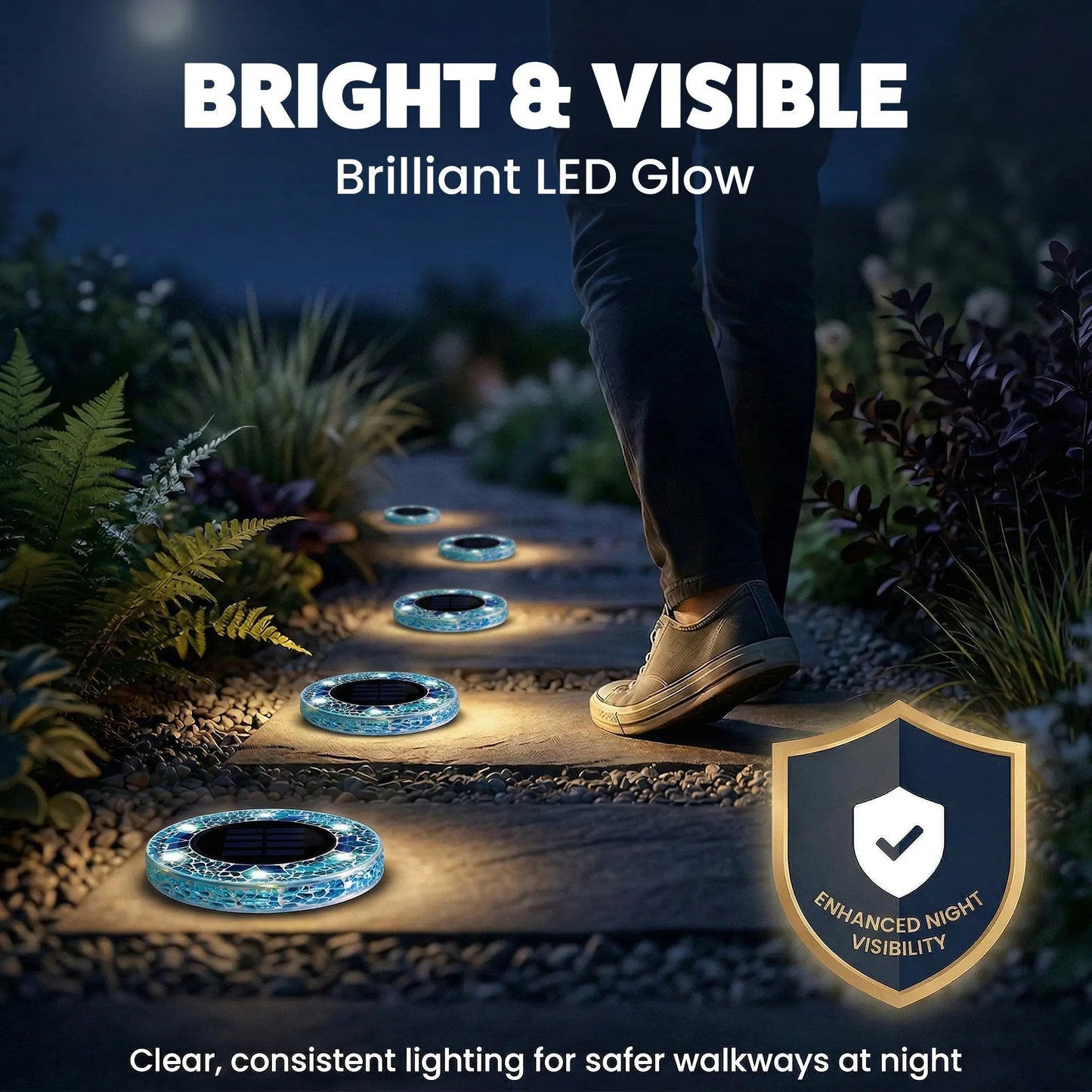 ✨ Hot Sale 60% OFF 丨🌙 Solar Mosaic Disk Garden Lights