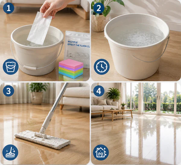 🔥Water-Soluble Floor Cleaning Sheets-Powerful Dissolvable Floor Cleaning Sheets