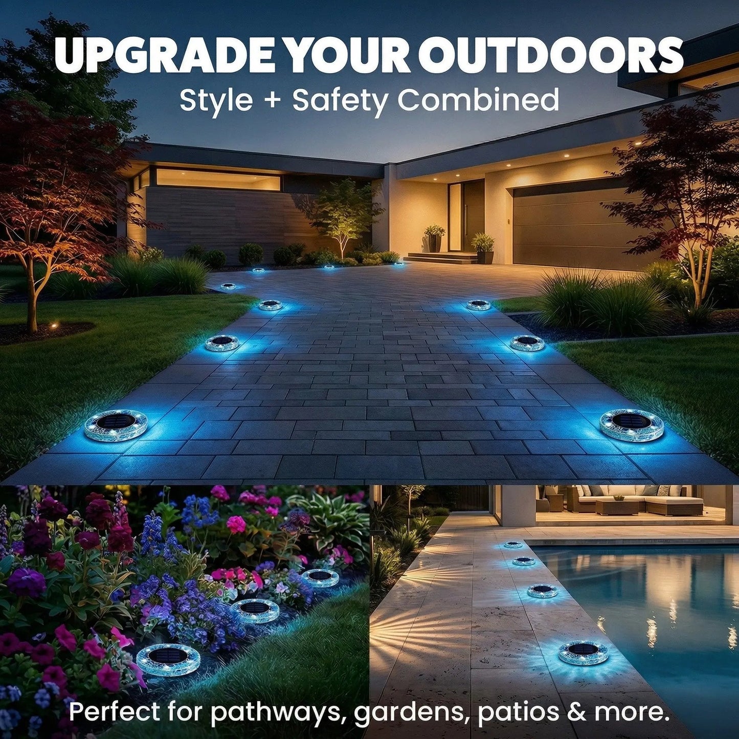 ✨ Hot Sale 60% OFF 丨🌙 Solar Mosaic Disk Garden Lights