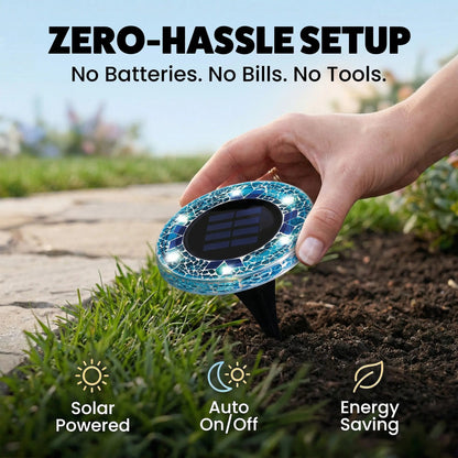 ✨ Hot Sale 60% OFF 丨🌙 Solar Mosaic Disk Garden Lights