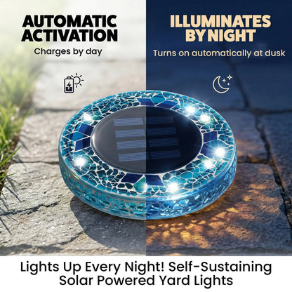 ✨ Hot Sale 60% OFF 丨🌙 Solar Mosaic Disk Garden Lights