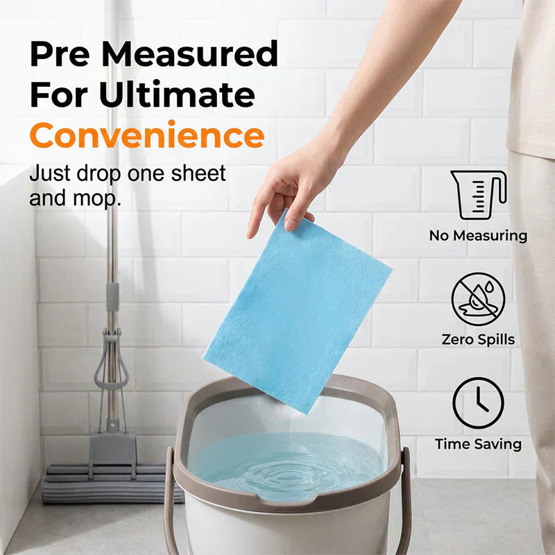 🔥Water-Soluble Floor Cleaning Sheets-Powerful Dissolvable Floor Cleaning Sheets